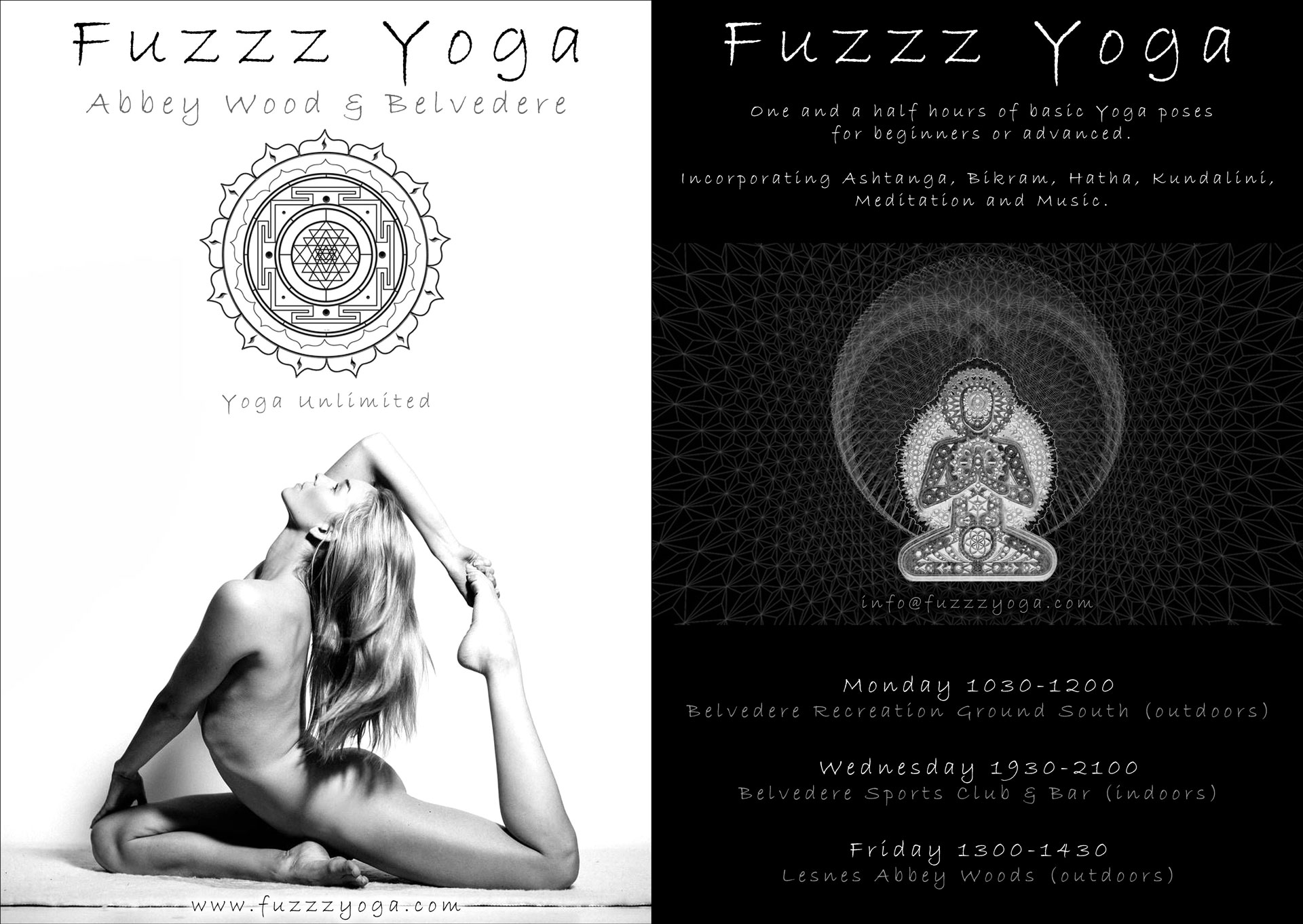 Fuzzz Yoga (Abbey Wood & Belvedere) Flyer February 2020